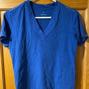 Everlane Blue Women’s Organic cotton/ hemp Tee xxs
